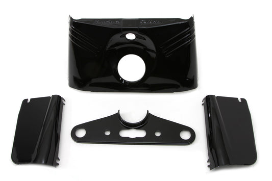 HARLEY Replica Triple Tree Cover Kit Black fits 1949-1959 FLH,