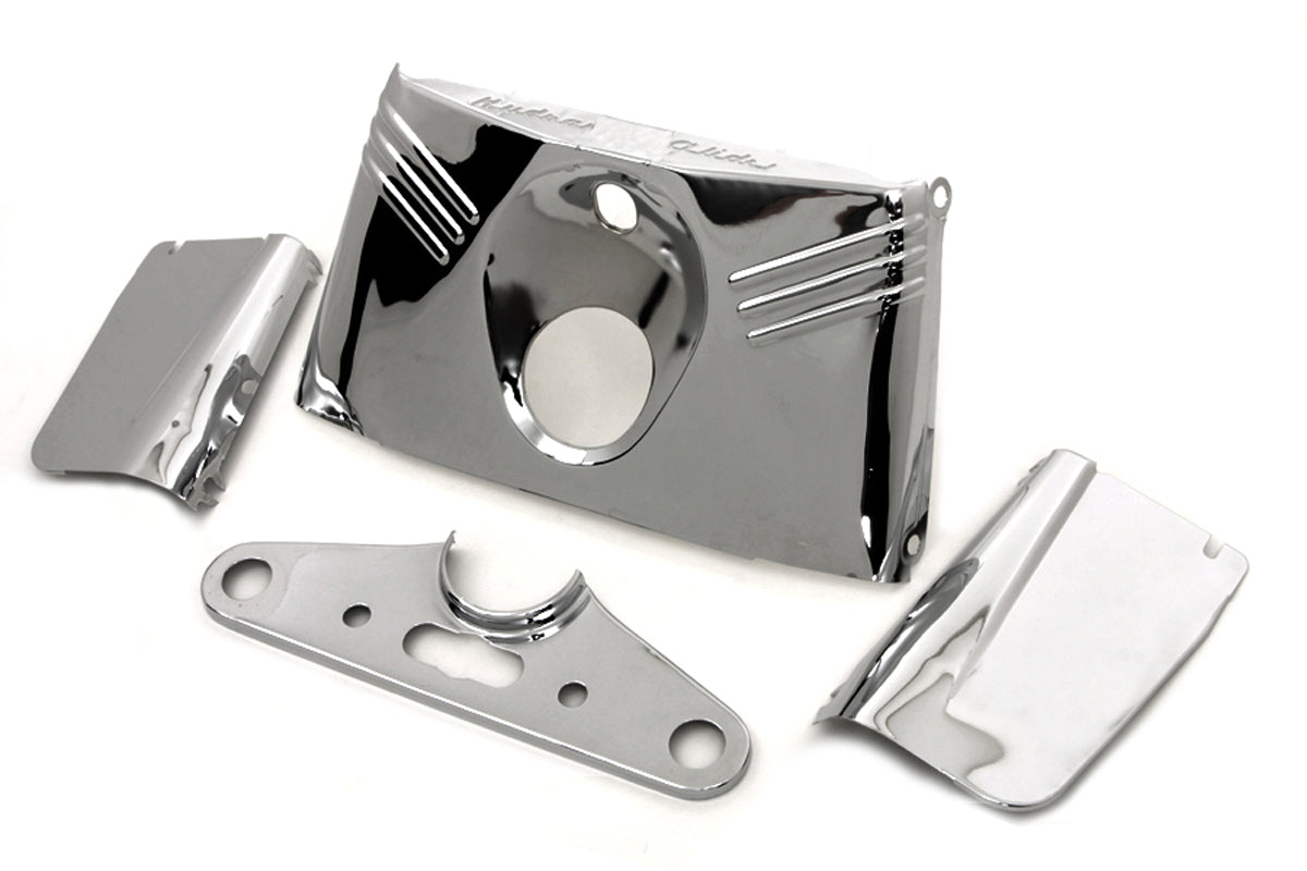 HARLEY Triple Tree Cover Kit Chrome Fits 1955-1959 FLH,