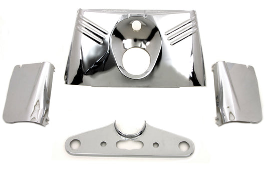 HARLEY Triple Tree Cover Kit Chrome Fits 1955-1959 FLH,