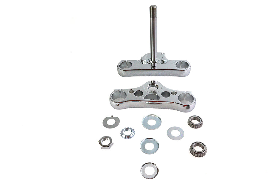 HARLEY FXD 49mm Triple Tree Set Chrome Fits 2008-2017 FXD,