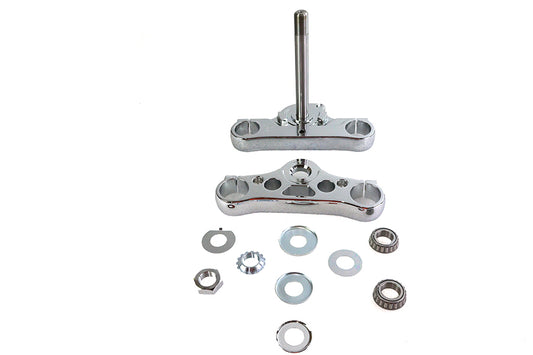 HARLEY FXD 49mm Triple Tree Set Chrome Fits 2008-2017 FXD,