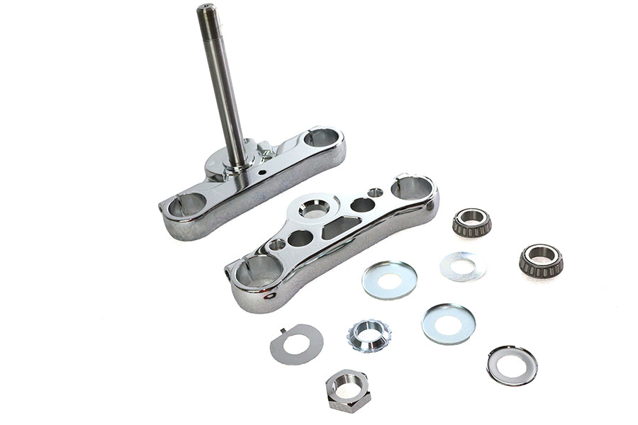 HARLEY FXD 49mm Triple Tree Set Chrome Fits 2008-2017 FXD,