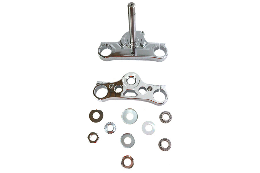 HARLEY FXD 49mm Triple Tree Set Chrome Fits 2008-2017 FXD,