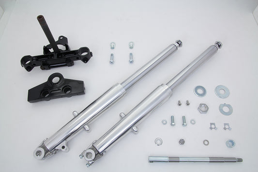 HARLEY 41mm Adjustable Fork Assembly with Polished Sliders Fits 1967-1971 FL,   1967-1971 G,