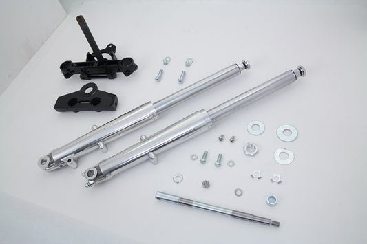 HARLEY 41mm Adjustable Fork Assembly with Polished Sliders Fits 1967-1971 FL,   1967-1971 G,