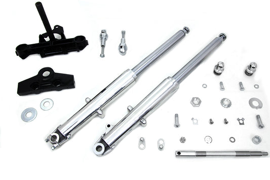 HARLEY 41mm Adjustable Fork Assembly with Polished Sliders Fits 1969-1971 FL,