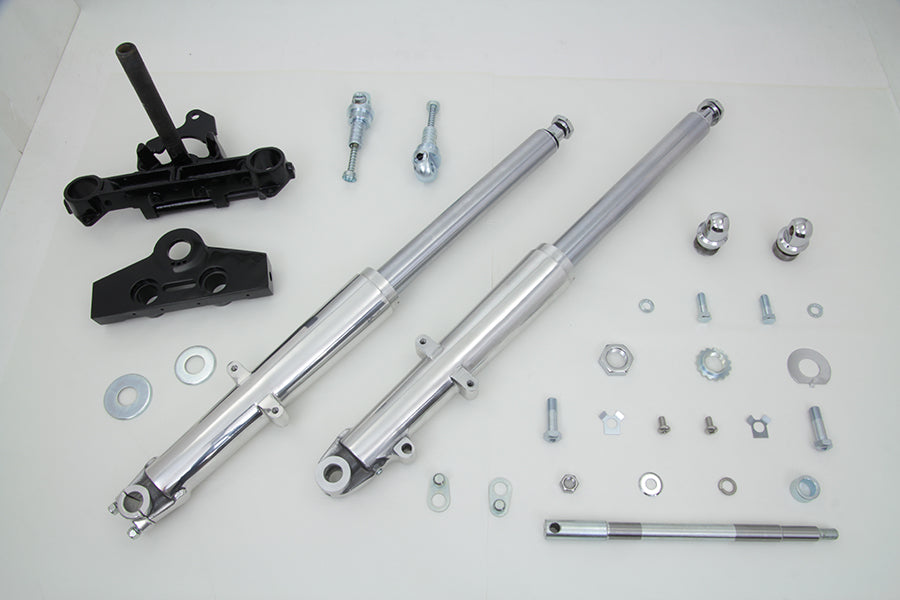 HARLEY 41mm Adjustable Fork Assembly with Polished Sliders Fits 1969-1971 FL,