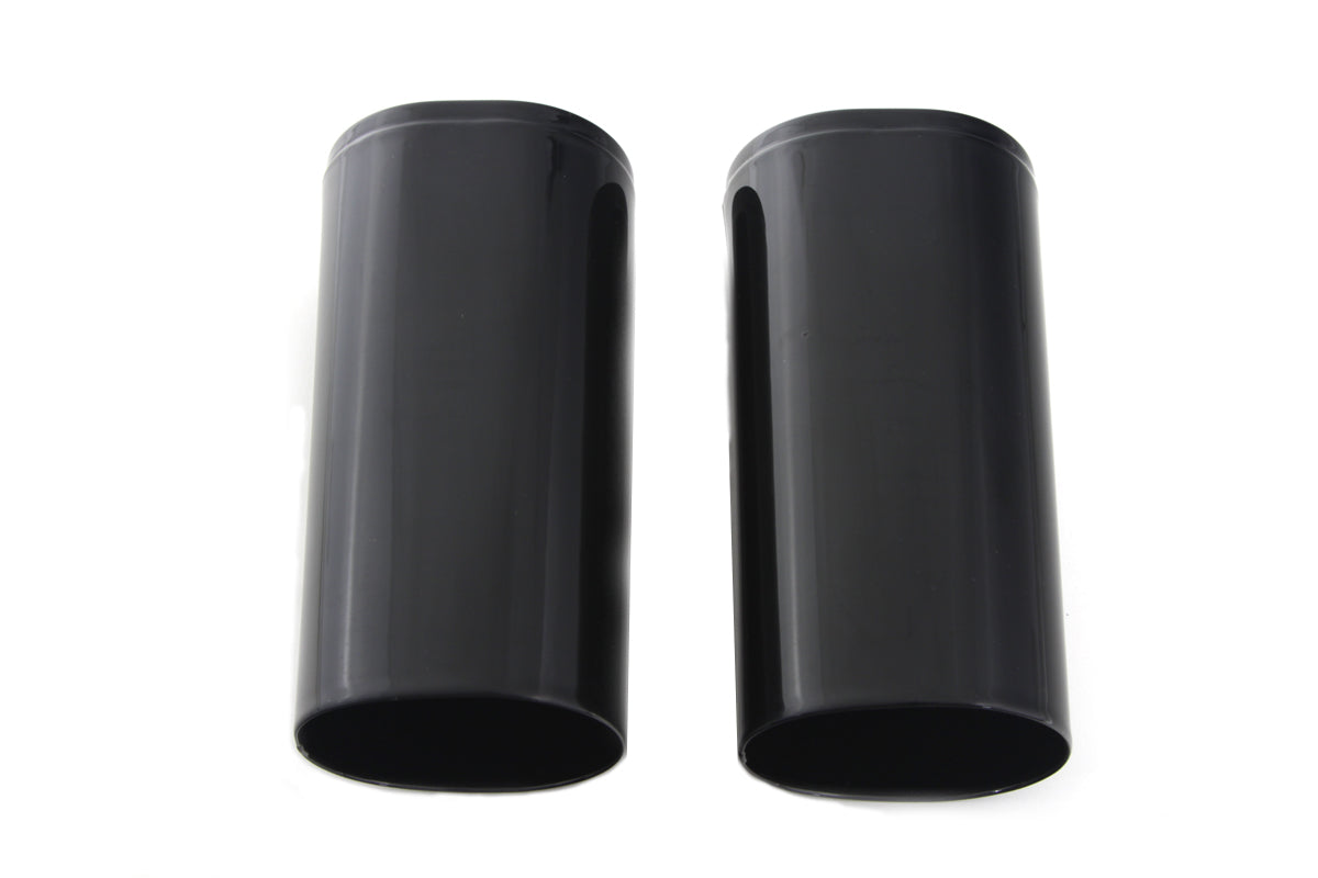 HARLEY Fork Slider Black Cover Set Fits 1949-1984 FLH,