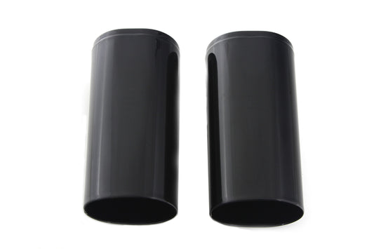 HARLEY Fork Slider Black Cover Set Fits 1949-1984 FLH,