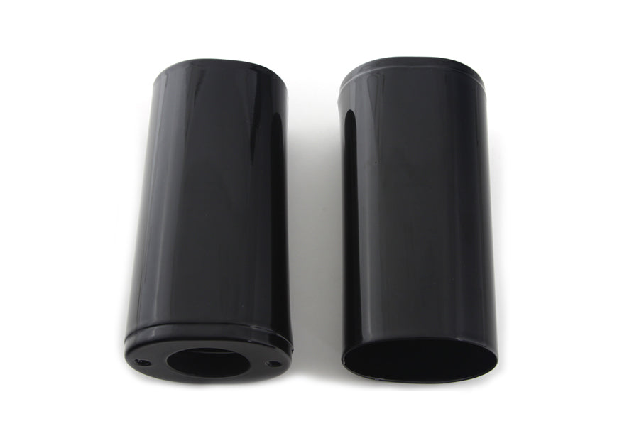 HARLEY Fork Slider Black Cover Set Fits 1949-1984 FLH,