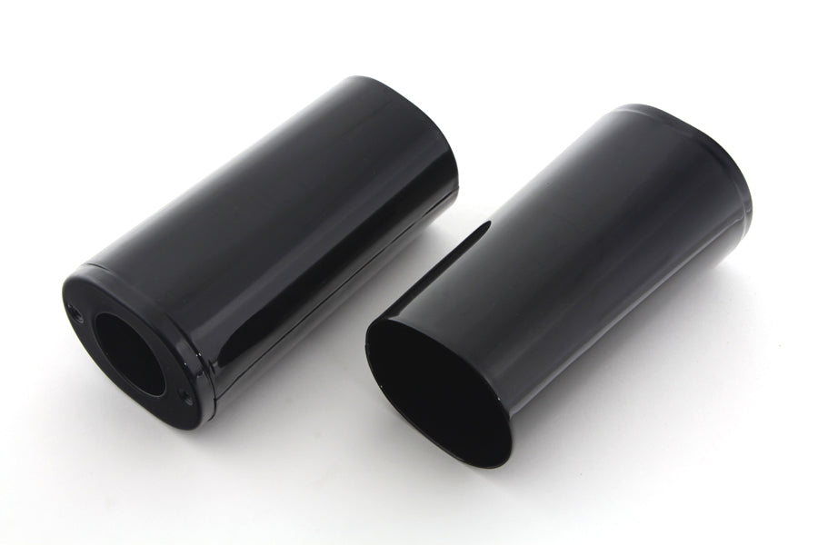 HARLEY Fork Slider Black Cover Set Fits 1949-1984 FLH,