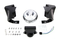 HARLEY 7 inch Headlamp Cowl Kit Black fits 1960-1984 FL,