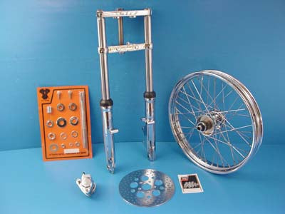 HARLEY Fork Assembly with Chrome Sliders Fits 1984-1999 FXST,