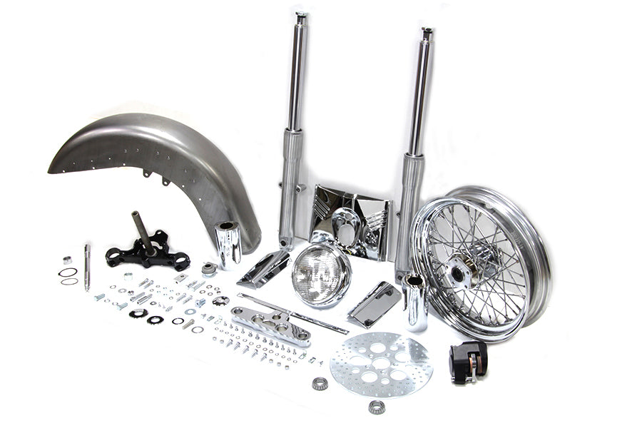 HARLEY Fork Assembly with Polished Sliders Fits 1986-1999 FLST,