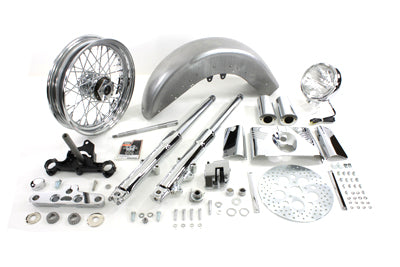 HARLEY Fork Assembly with Chrome Sliders Fits 1986-1999 FLST,