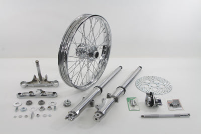 Fork Assembly with Polished Sliders 21 inch Wheel