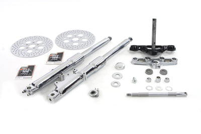 HARLEY Fork Assembly with Chrome Sliders Fits 1986-1999 FLST,