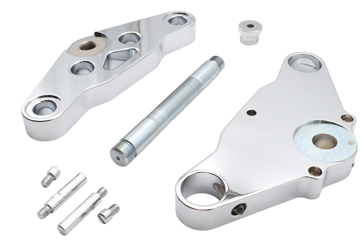 HARLEY Ultima Chrome 5° Triple Tree Set Billet Fits 0-  Custom, Application