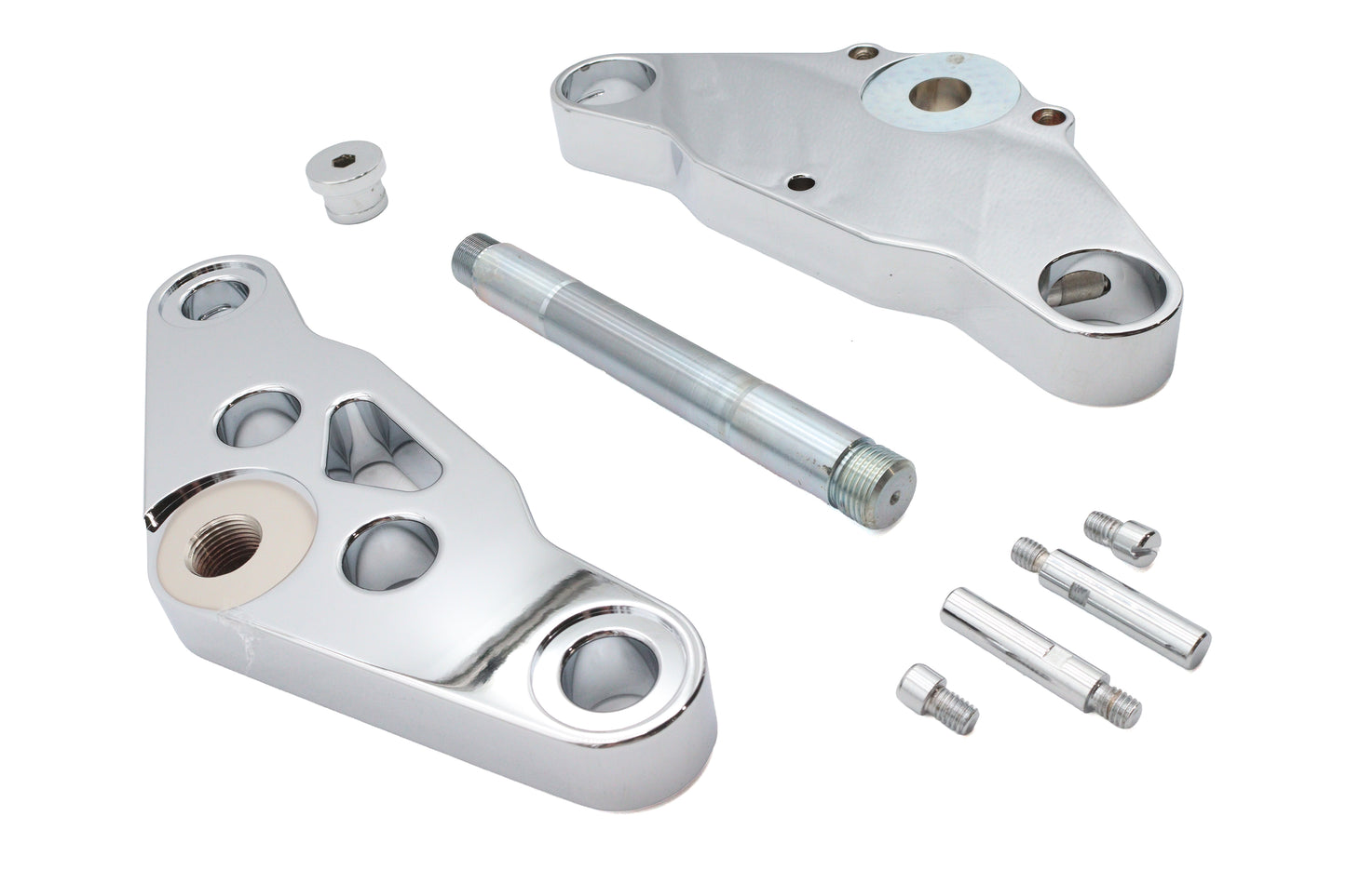 HARLEY Ultima Chrome 5° Triple Tree Set Billet Fits 0-  Custom, Application
