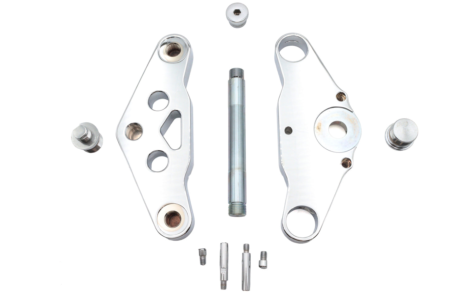 HARLEY Ultima Chrome 0° Triple Tree Set Billet Fits 0-  Custom, Application