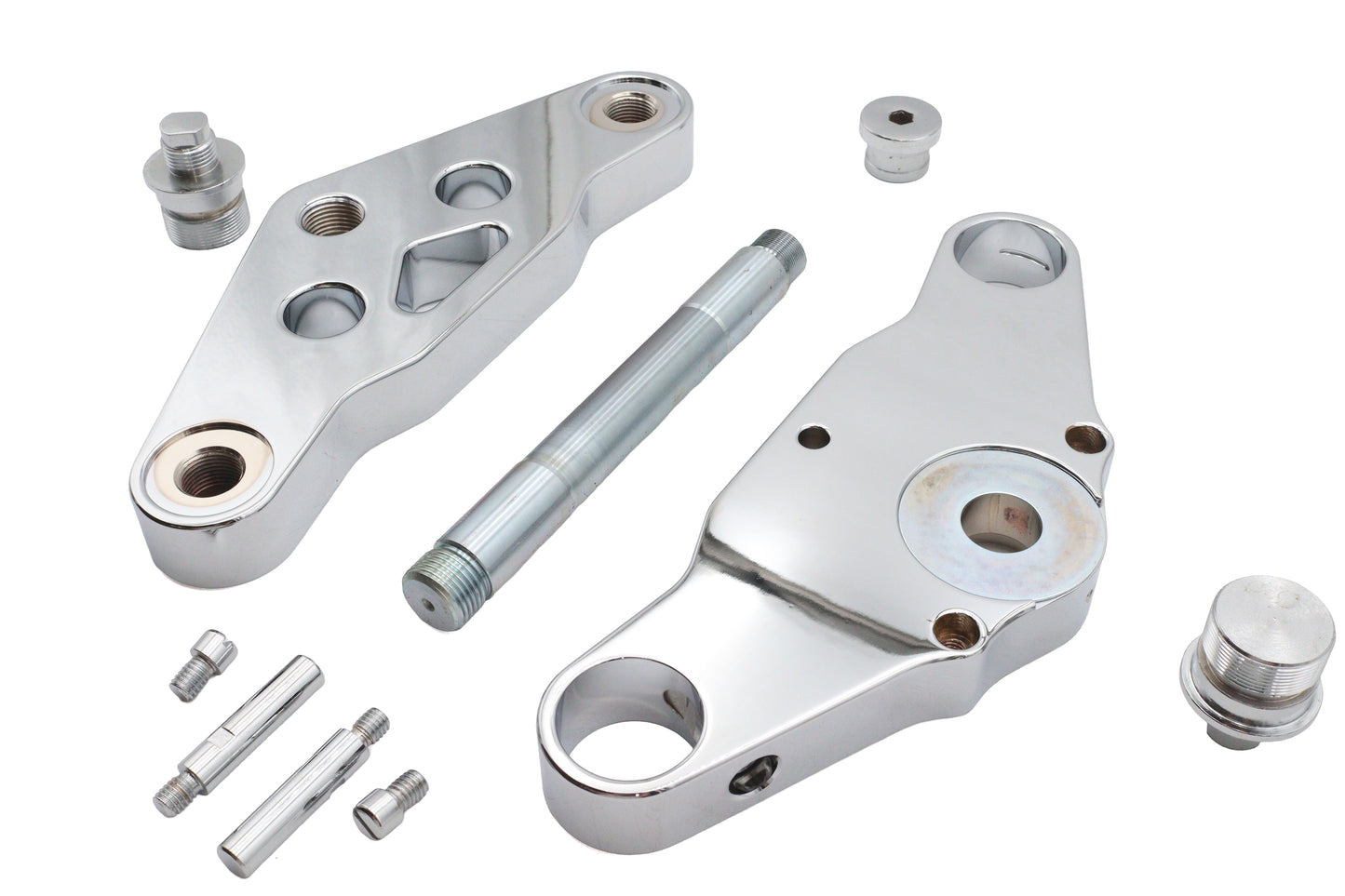 HARLEY Ultima Chrome 0° Triple Tree Set Billet Fits 0-  Custom, Application
