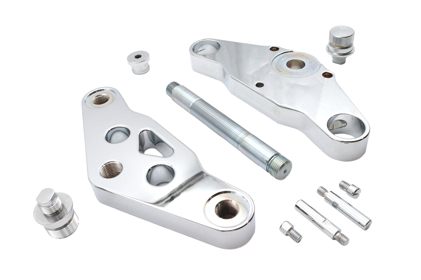 HARLEY Ultima Chrome 0° Triple Tree Set Billet Fits 0-  Custom, Application