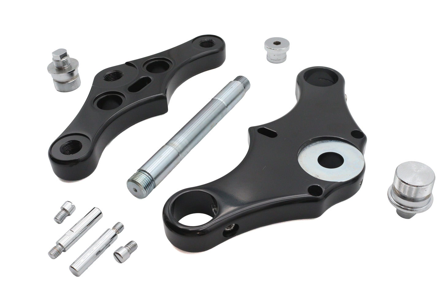 HARLEY Ultima Black 5° Pointed Blind Triple Tree Set Billet Fits 0-  Custom, Application