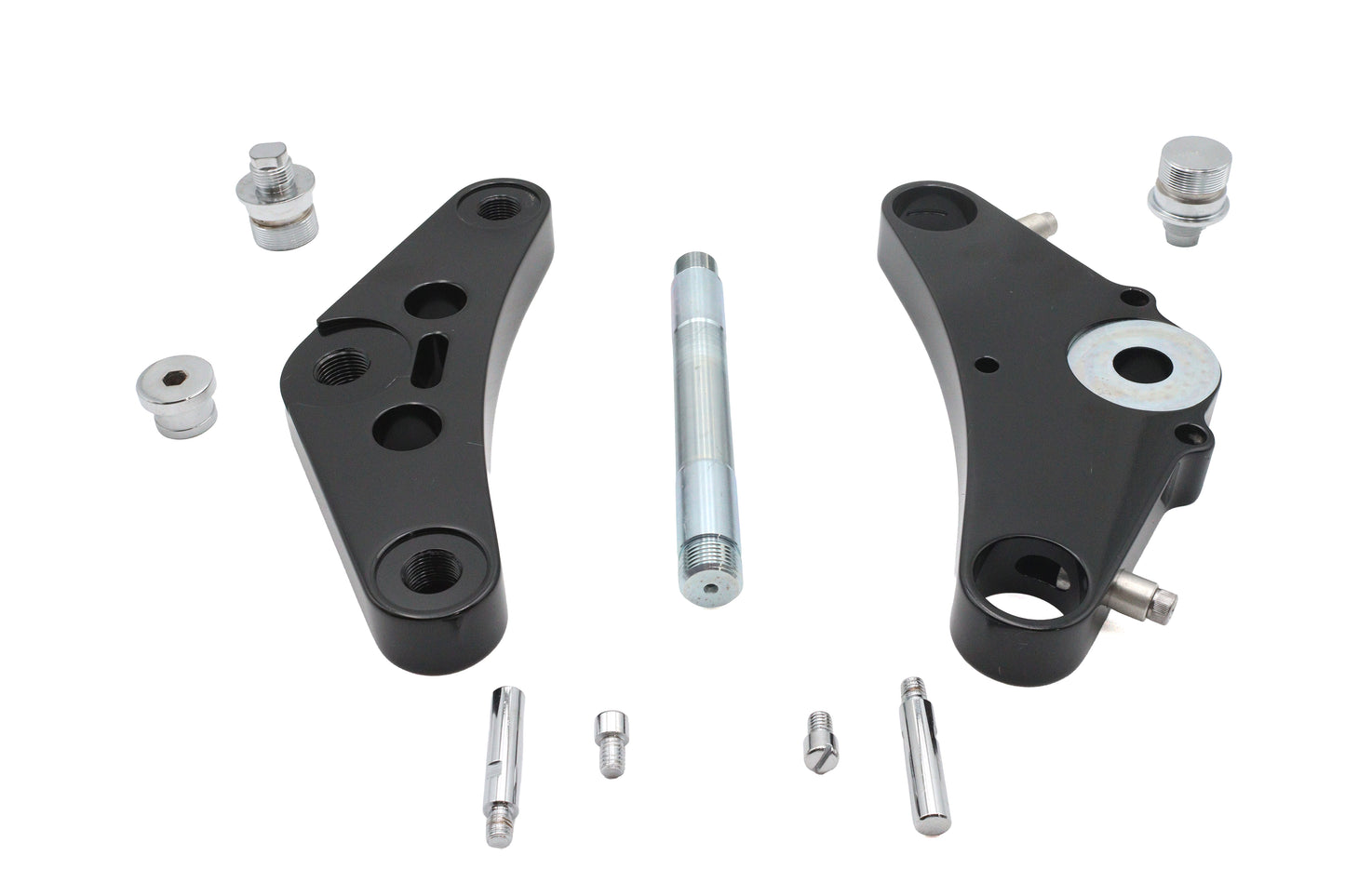 HARLEY Ultima Black 5° Boomerang Blind Triple Tree Set Billet Fits 0-  Custom, Application