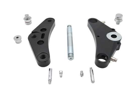 HARLEY Ultima Black 5° Boomerang Blind Triple Tree Set Billet Fits 0-  Custom, Application