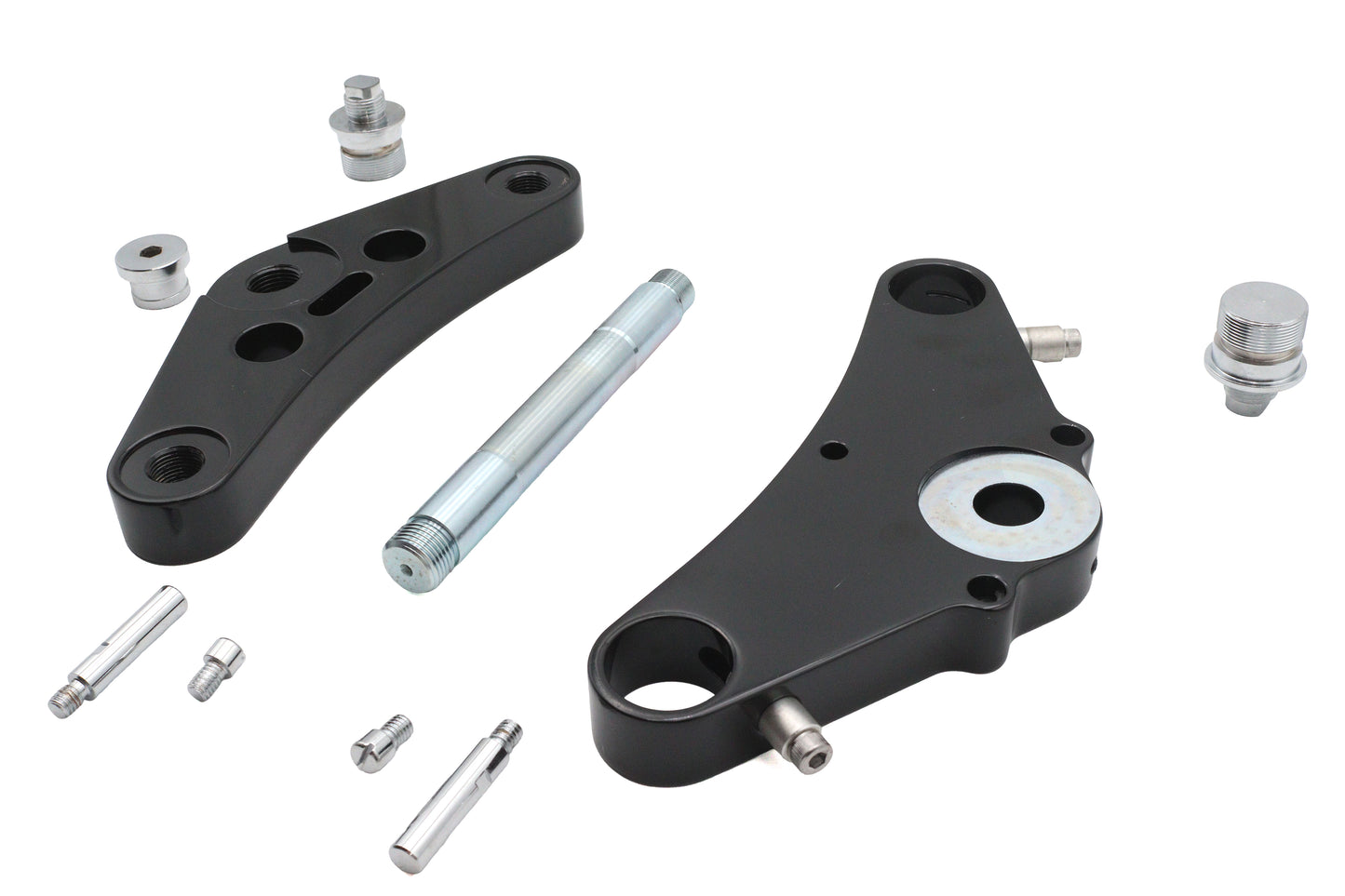 HARLEY Ultima Black 5° Boomerang Blind Triple Tree Set Billet Fits 0-  Custom, Application