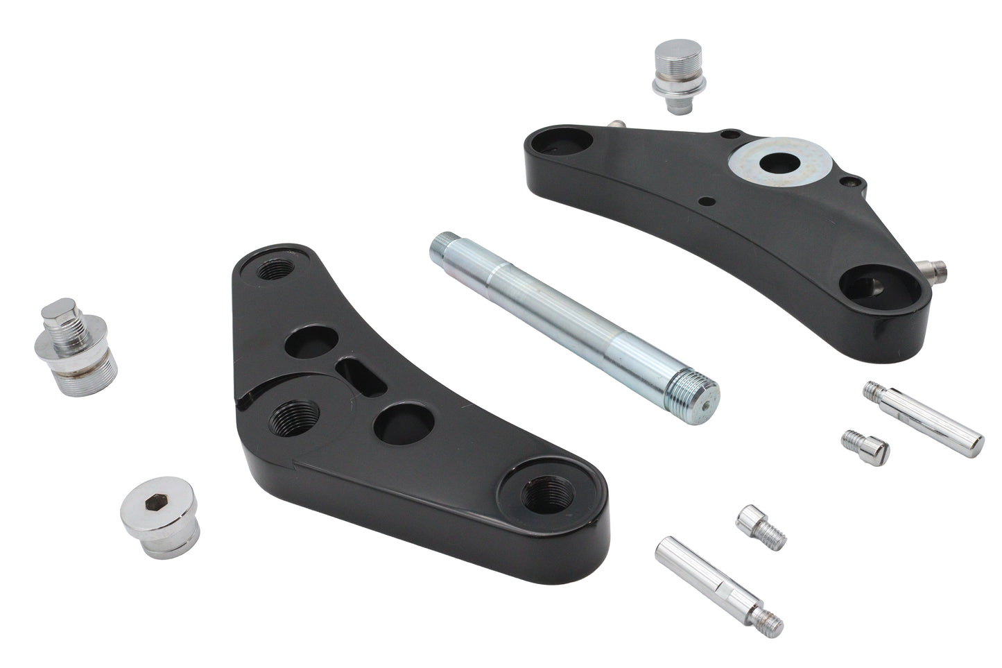 HARLEY Ultima Black 5° Boomerang Blind Triple Tree Set Billet Fits 0-  Custom, Application