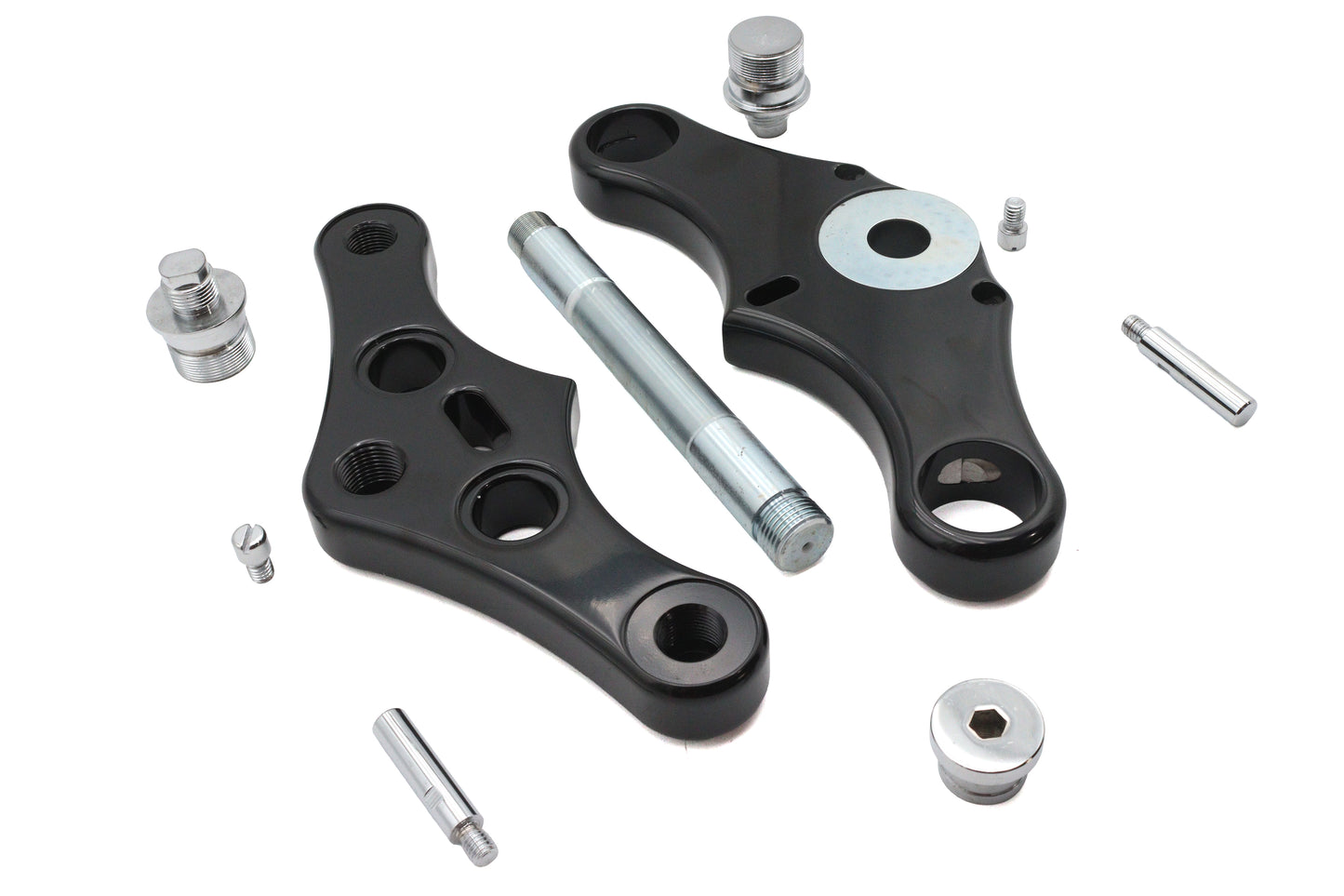 HARLEY Ultima Black 0° Pointed Triple Tree Set Billet Fits 0-  Custom, Application