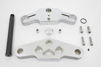 HARLEY 3° Ball Milled Triple Tree Set Chrome Fits 1949-1984 FLH,   1984-1999 FXST,   1986-1999 FLST,