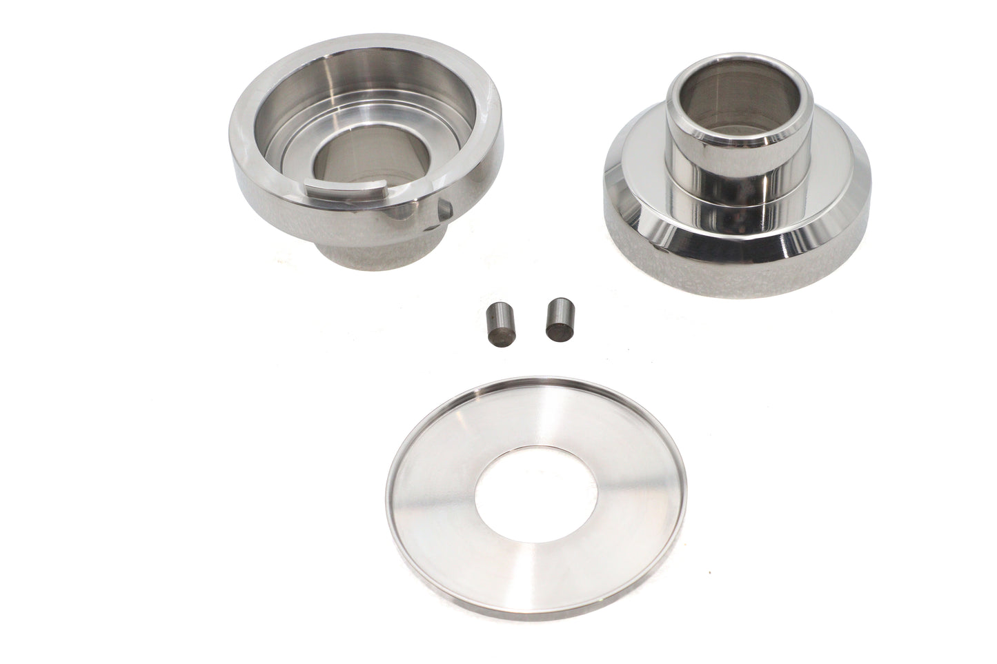 HARLEY Ultima Fork Neck Cup Kit Polished Fits 0-  Custom, application for Ultima internal fork stop
