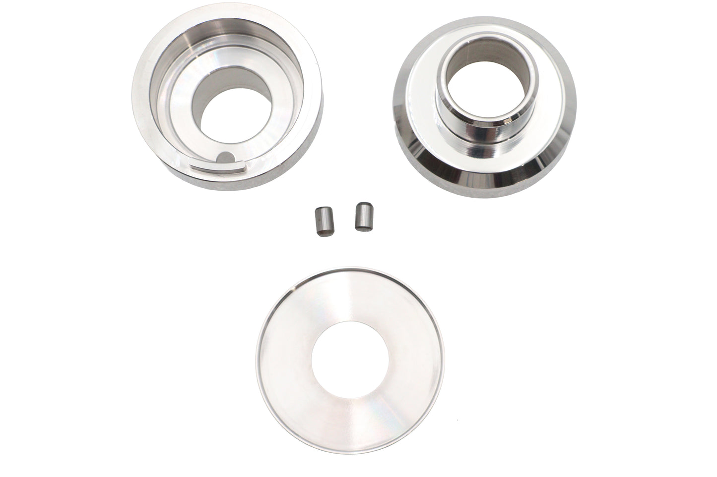 HARLEY Ultima Fork Neck Cup Kit Polished Fits 0-  Custom, application for Ultima internal fork stop