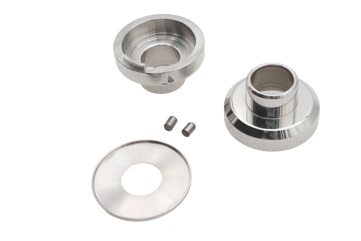 HARLEY Ultima Fork Neck Cup Kit Polished Fits 0-  Custom, application for Ultima internal fork stop