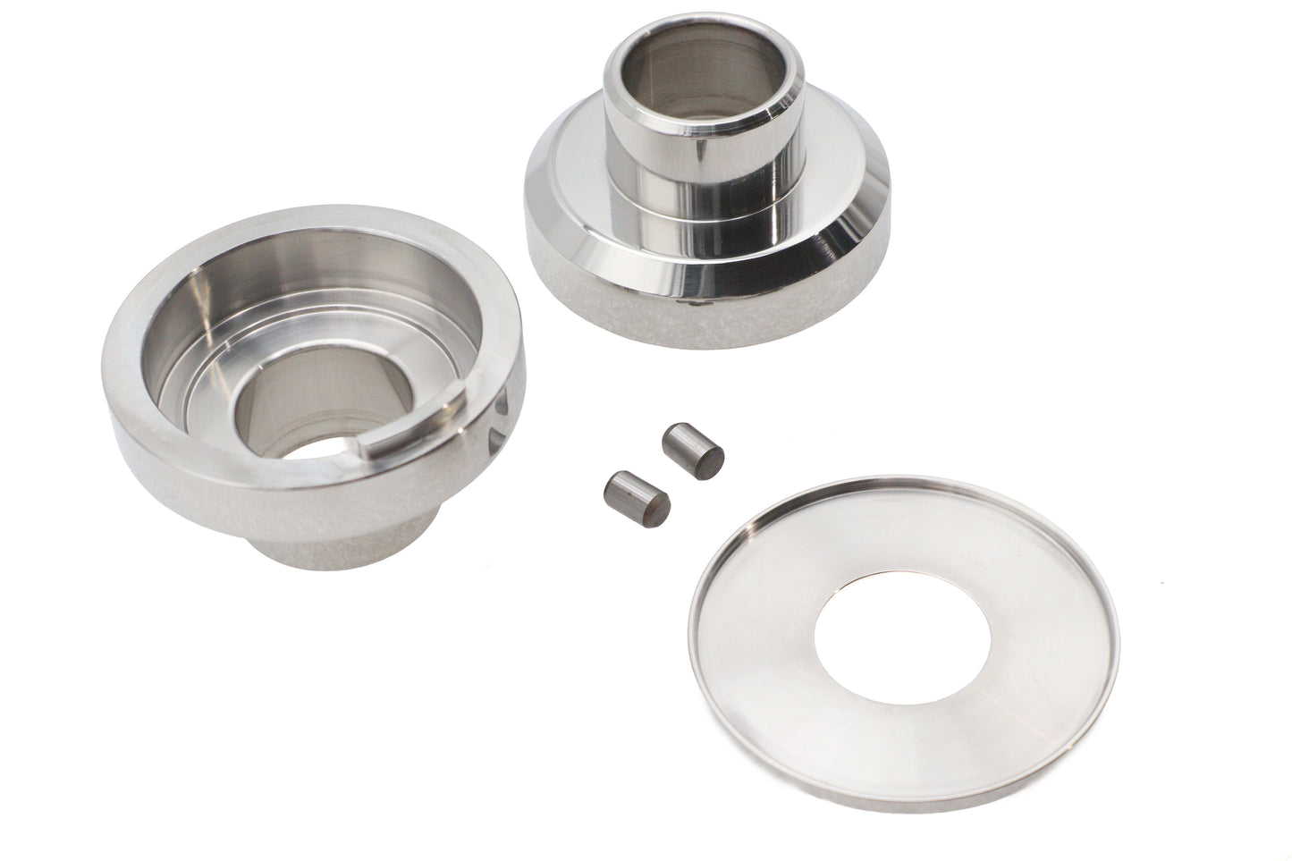 HARLEY Ultima Fork Neck Cup Kit Polished Fits 0-  Custom, application for Ultima internal fork stop