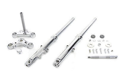 HARLEY 39mm Fork Assembly with Chrome Sliders Single Disc Fits 2004-2008 XL,