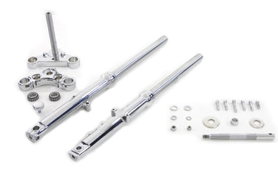 HARLEY 39mm Fork Assembly with Chrome Sliders Single Disc Fits 2000-2003 XL,