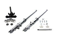 HARLEY 35mm Fork Assembly with Chrome Sliders Dual Disc Fits 1977-1983 FXE,