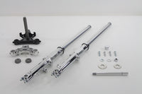 HARLEY 35mm Fork Assembly with Chrome Sliders Dual Disc Fits 1977-1983 FXE,