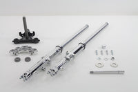 HARLEY 35mm Fork Assembly with Chrome Sliders Dual Disc Fits 1977-1983 FXE,