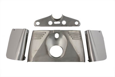 HARLEY Replica Triple Tree Cover Kit Stainless Steel fits 1949-1959 FLH,