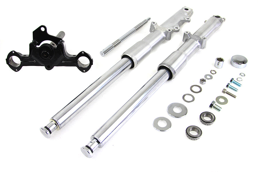 HARLEY 41mm Fork Assembly with Polished Sliders Fits 1986-1999 FLST,
