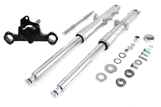 HARLEY 41mm Fork Assembly with Polished Sliders Fits 1986-1999 FLST,