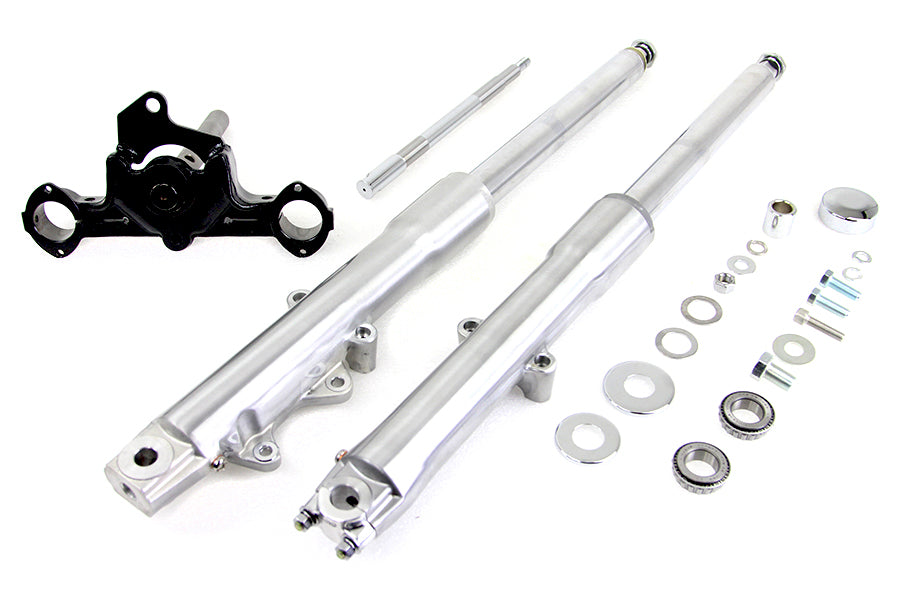 HARLEY 41mm Fork Assembly with Polished Sliders Fits 1986-1999 FLST,