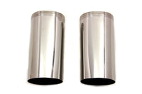 HARLEY Fork Slider Cover Set Stainless Steel Fits 1949-1984 FLH,