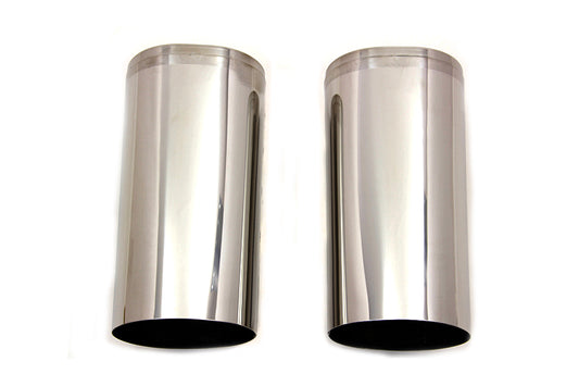 HARLEY Fork Slider Cover Set Stainless Steel Fits 1949-1984 FLH,