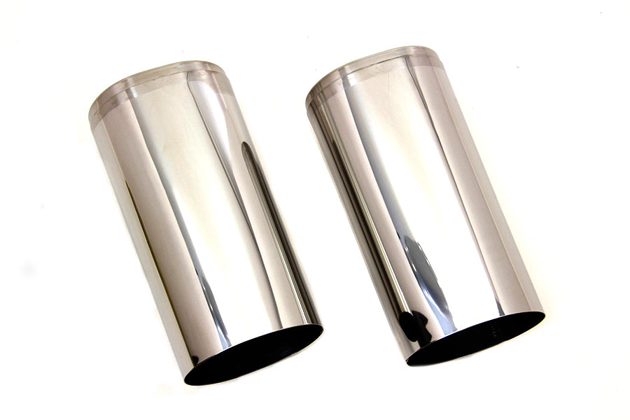 HARLEY Fork Slider Cover Set Stainless Steel Fits 1949-1984 FLH,