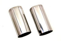 HARLEY Fork Slider Cover Set Stainless Steel Fits 1949-1984 FLH,